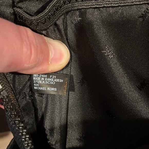 NWT Limited edition Michael Kors, mens exclusive woven canvas backpack navy blue - Picture 4 of 6